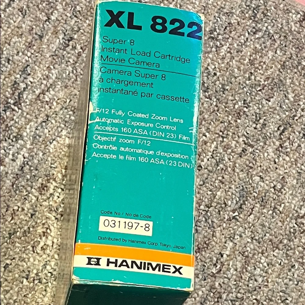 Antique Hanimex XL 822 Super 8mm Movie Camera